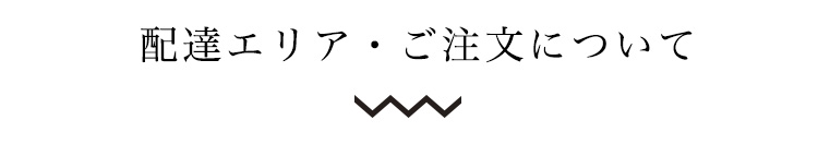 配達エリア・ご注文について